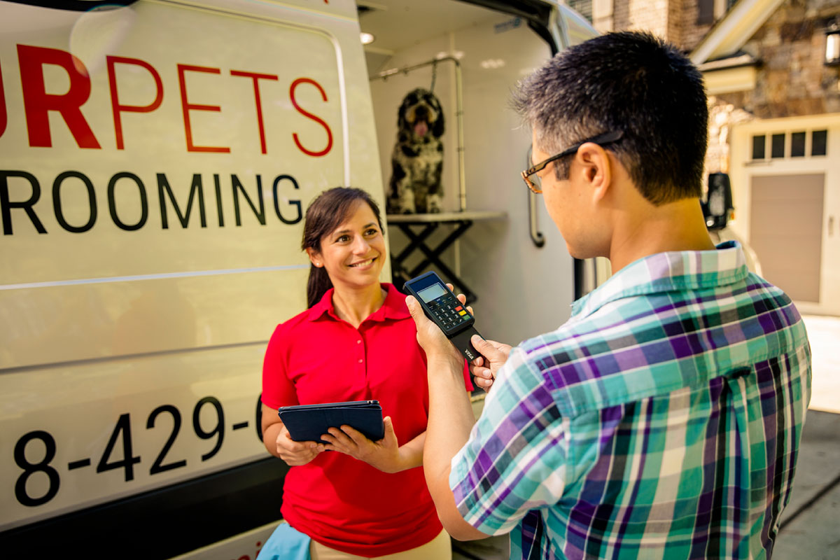 mobile groomer transaction